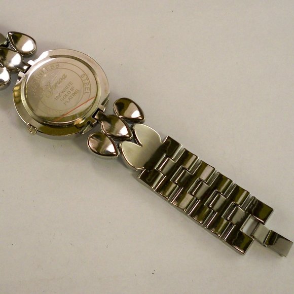 Genoa 18K White Gold IP *Crystals Watch